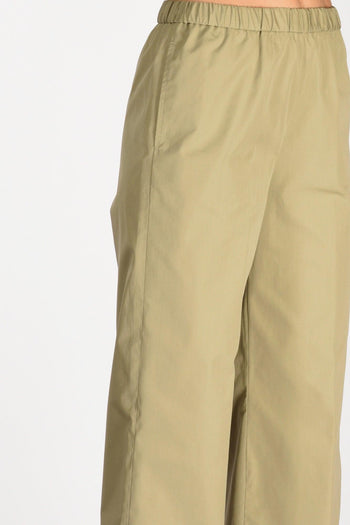 Pantalone Elastico Verde Salvia Donna - 4