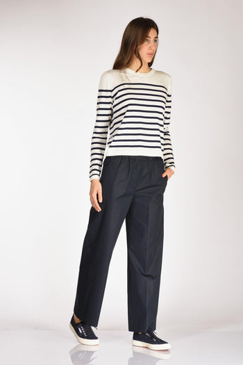 Pantalone Elastico Blu Donna - 2