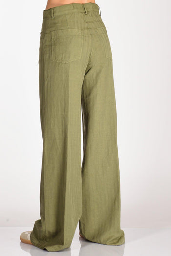 Pantalone Largo Verde Donna - 6
