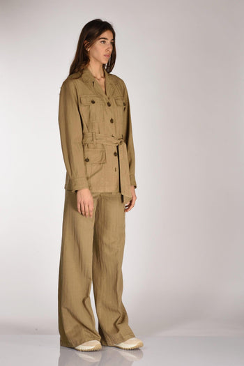 Giacca Sahariana Beige Scuro Donna - 4