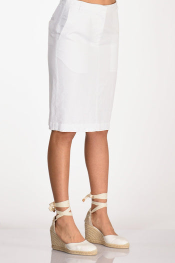 Gonna Tubino Bianco Donna - 4