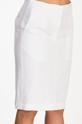 Gonna Tubino Bianco Donna - 5