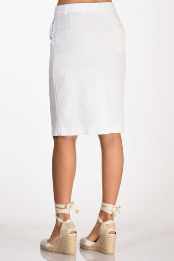 Gonna Tubino Bianco Donna - 6