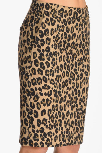 Gonna Stampata Beige/nero Donna - 4