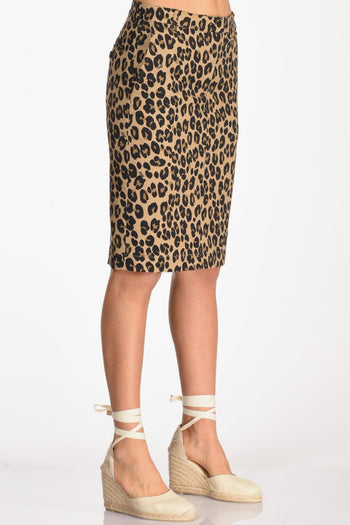 Gonna Stampata Beige/nero Donna - 5