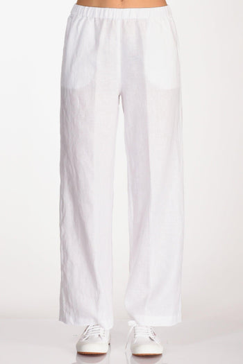 Pantalone Elastico Bianco Donna - 3
