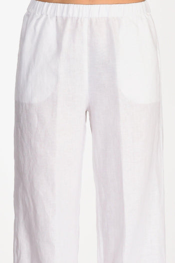 Pantalone Elastico Bianco Donna - 4