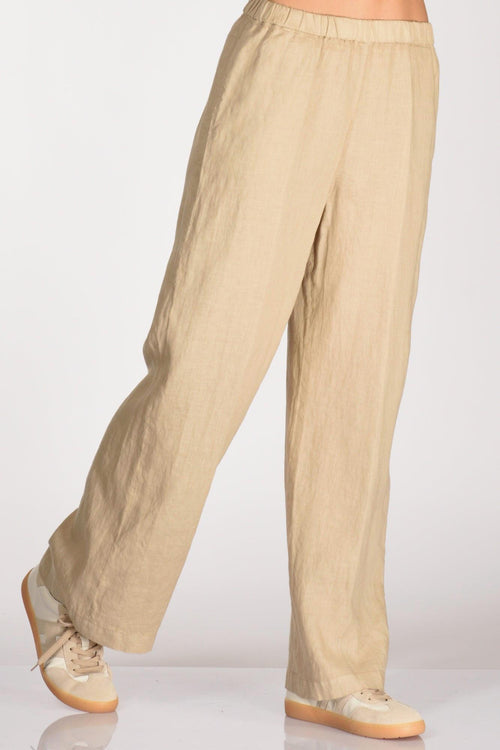 Pantalone Elastico Beige Donna