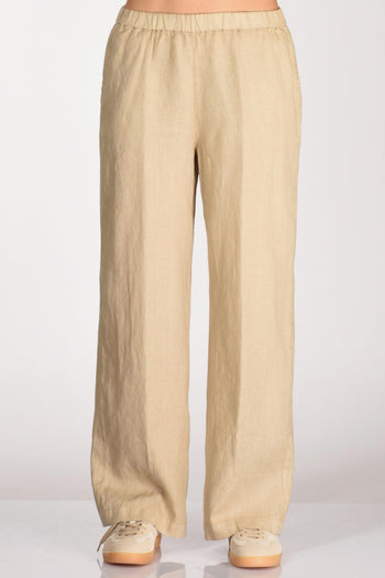 Pantalone Elastico Beige Donna - 3