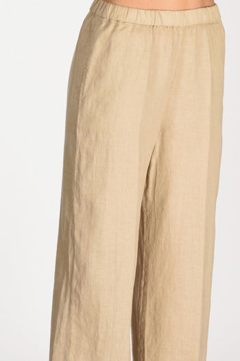 Pantalone Elastico Beige Donna - 4