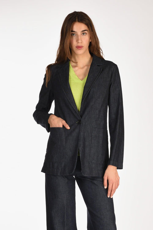 Blazer Denim Blu Donna