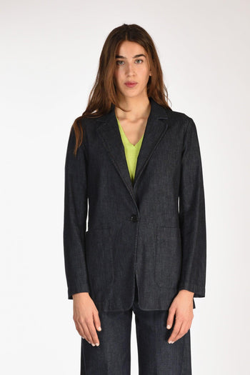 Blazer Denim Blu Donna - 2