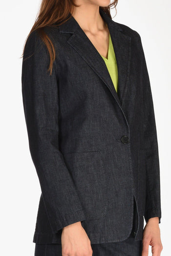 Blazer Denim Blu Donna - 3