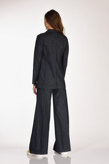 Blazer Denim Blu Donna - 5