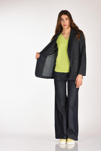 Blazer Denim Blu Donna - 6