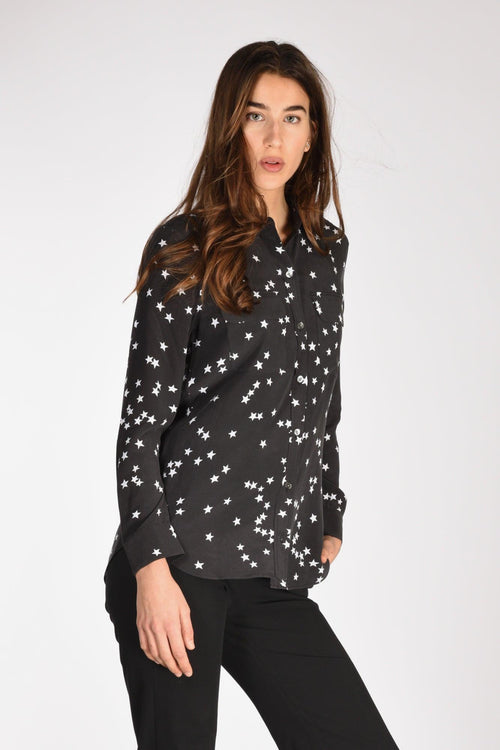 Camicia Tasche Nero/bianco Donna