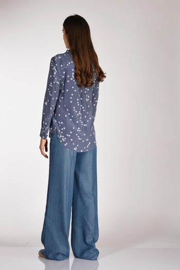 Camicia Tasche Azzurro/bianco Donna - 5