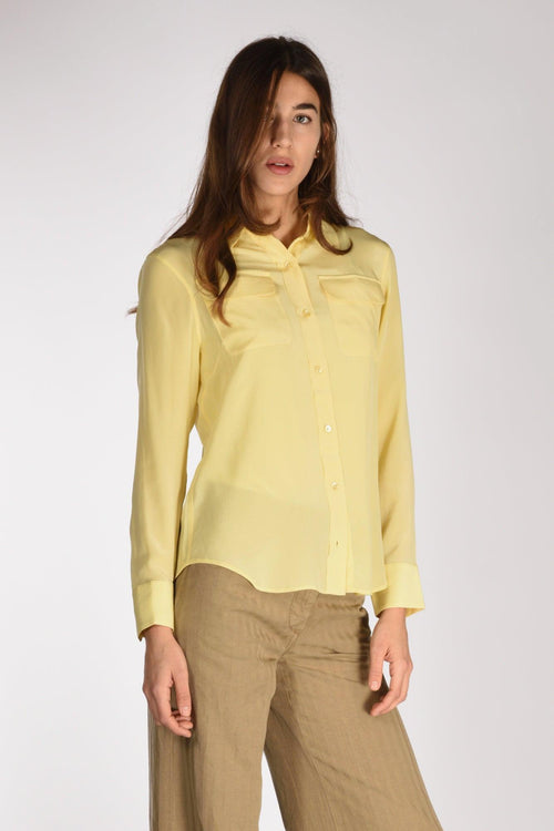 Camicia Tasche Giallo Donna