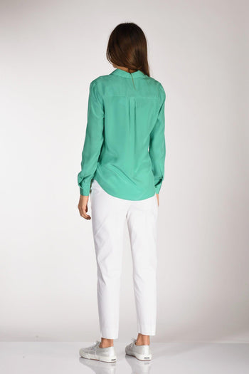 Camicia Tasche Verde Donna - 5