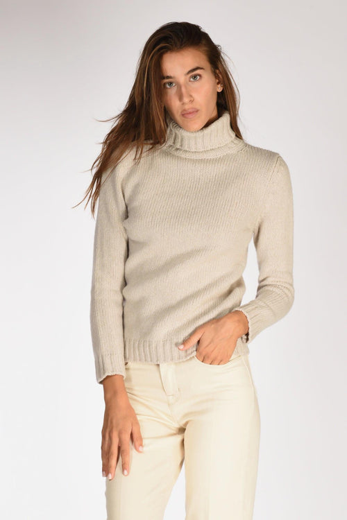 Collo Alto Beige Donna