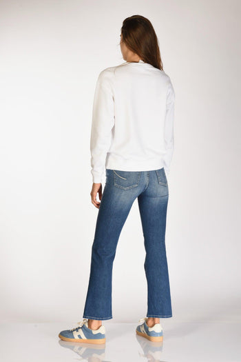 Felpa Giro. Bianco Donna - 5