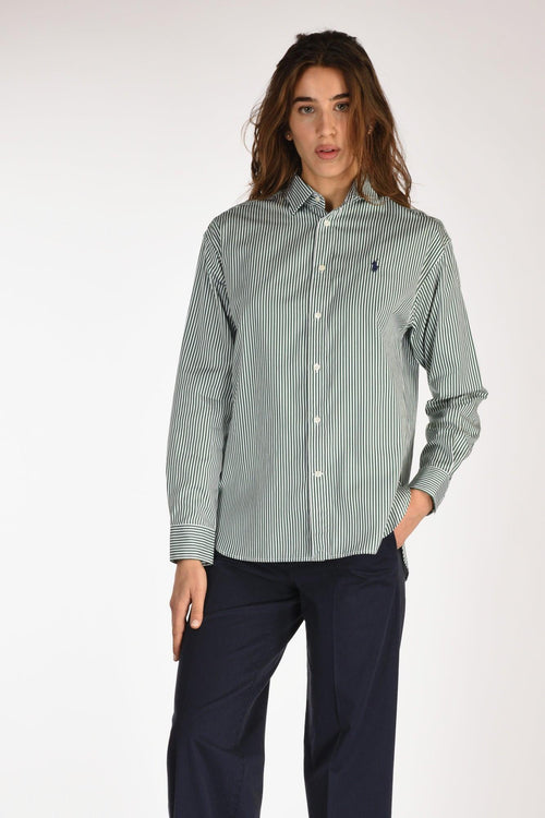 Camicia Verde/bianco Donna