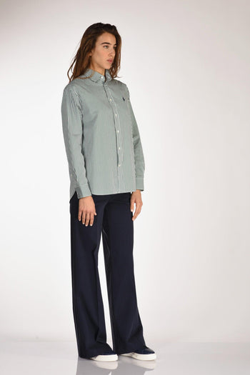 Camicia Verde/bianco Donna - 4