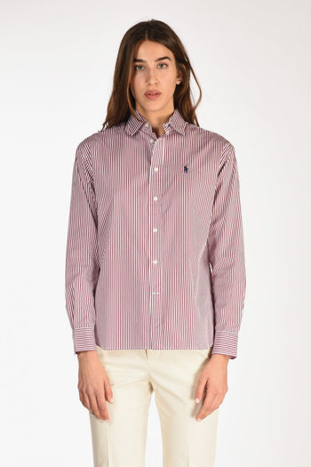 Camicia Bianco/bordeaux Donna - 2