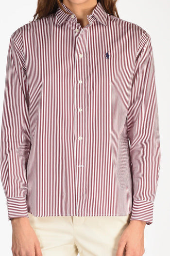 Camicia Bianco/bordeaux Donna - 3