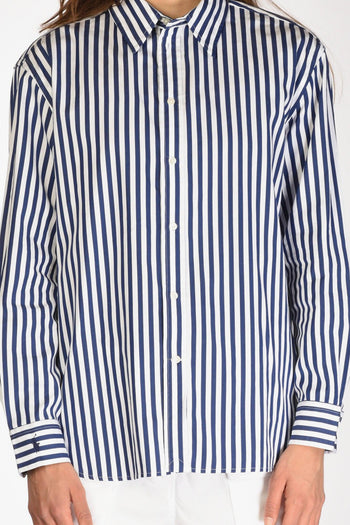 Camicia Colletto Blu/bianco Donna - 3