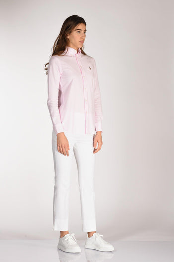 Camicia Colletto Rosa/bianco Donna - 4