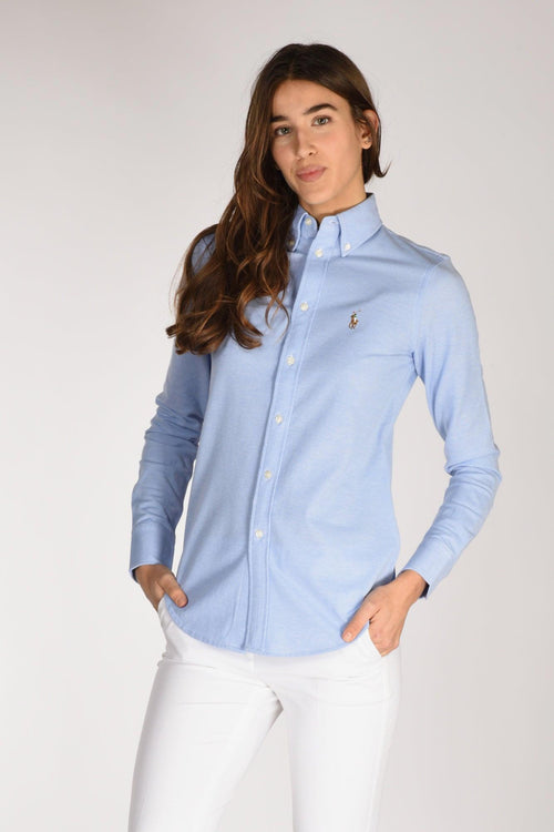 Camicia Colletto Azzurro Donna