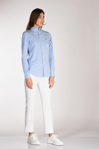 Camicia Colletto Azzurro Donna - 4