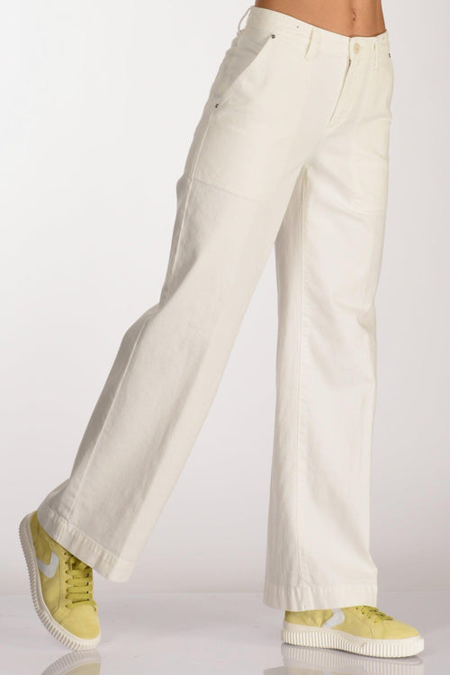 Jeans Fiordaliso Bianco Naturale Donna
