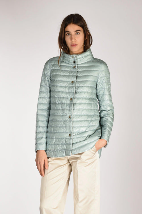 Piumino Reversibil Azzurro/beige Donna