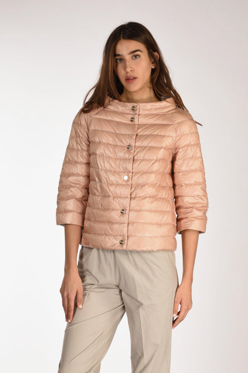 Piumino Doubleface Rosa/beige Donna