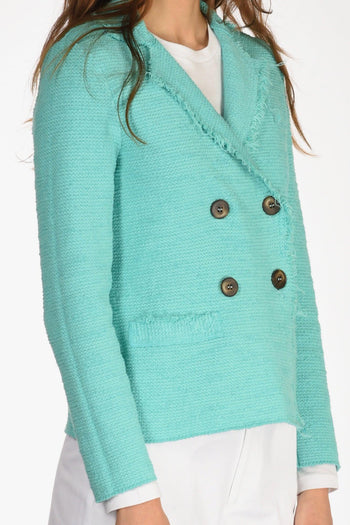 Giacca Maglia Azzurro Donna - 3