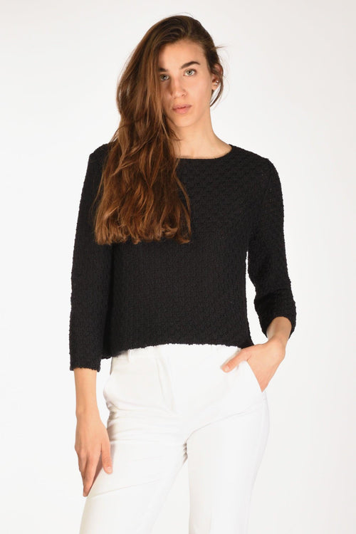 Maglia Girocollo Nero Donna