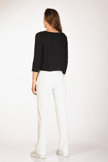 Maglia Girocollo Nero Donna - 5