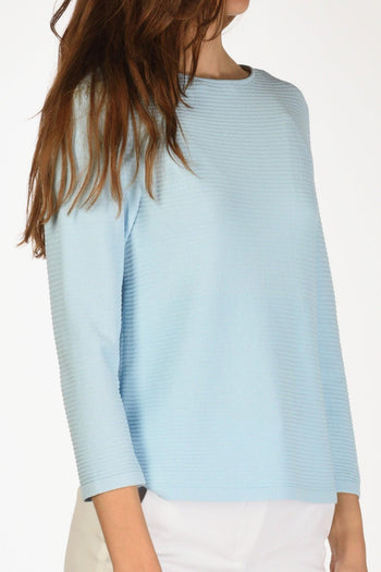 Maglia Girocollo Azzurro Donna - 3