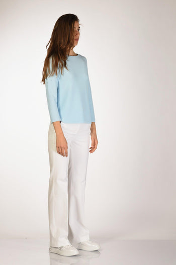 Maglia Girocollo Azzurro Donna - 4