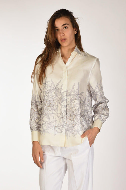 Camicia Stampa Bianco/grigio Donna