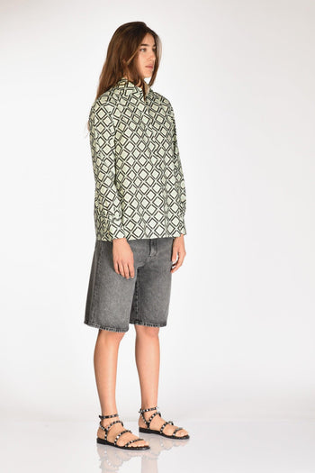 Camicia Stampa Verde/nero Donna - 3