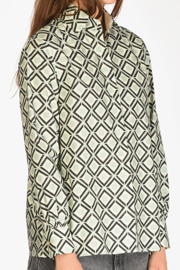 Camicia Stampa Verde/nero Donna - 4