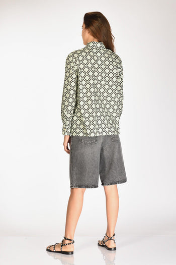 Camicia Stampa Verde/nero Donna - 5