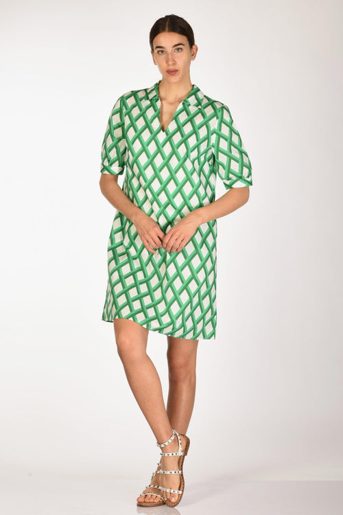 Abito Kita Verde/bianco Donna