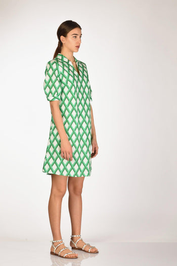 Abito Kita Verde/bianco Donna - 4