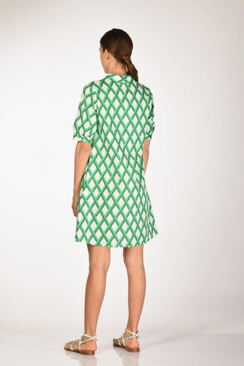 Abito Kita Verde/bianco Donna - 5