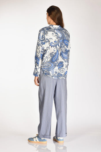 Camicia Lea Bianco/blu Donna - 5