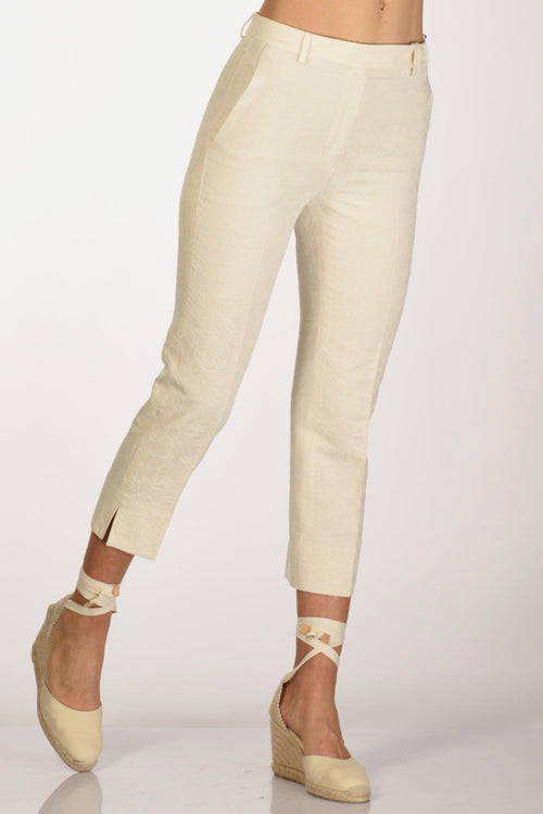 Slowear Pantalone Cherie Bianco Naturale Donna